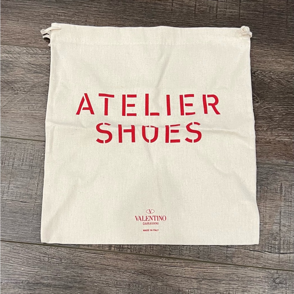 Valentino Garavani Atelier Shoes Dust Bag – Beige Canvas with Red Logo